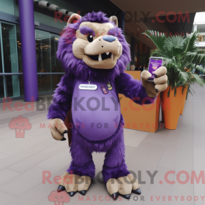 Lilla Smilodon maskot...