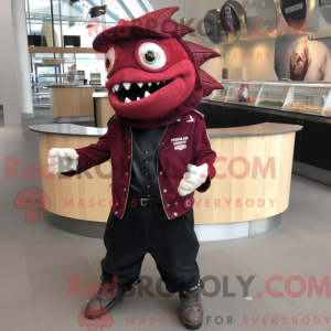 Postava maskota Maroon Fish...