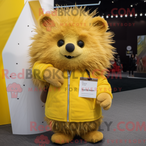 Gul Porcupine maskot...