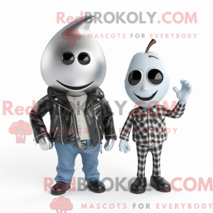 Silver Pear mascot costume...
