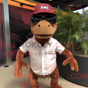 Brown T Rex mascot costume...