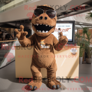 Brown T Rex mascot costume...