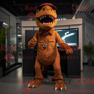 Brun T Rex máscara de...