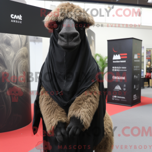 Black Camel mascot costume...