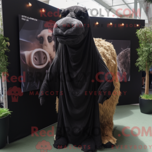 Black Camel mascot costume...