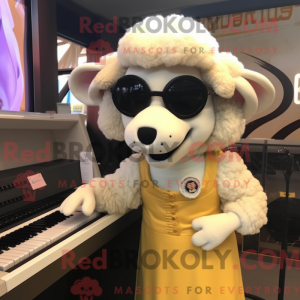 Cream Ram mascot costume...