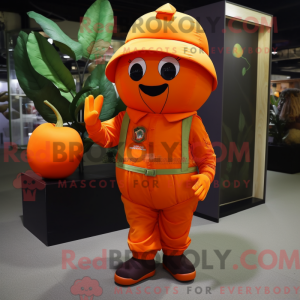 Orange Plum mascot costume...