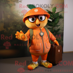 Orange Plum Maskottchen...