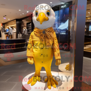 Gold Quail mascot costume...
