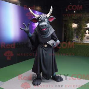 Black Zebu mascot costume...