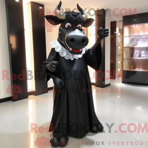 Black Zebu mascot costume...