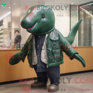 Forest Green Whale mascot...