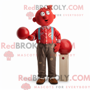 Rood Juggle-mascottekostuum...