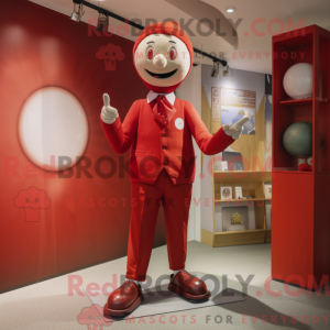 Rood Juggle-mascottekostuum...
