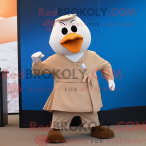 Tan Dove mascottekostuum...