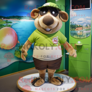 Olive Sow mascot costume...