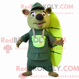 Olive Sow maskotdraktfigur...
