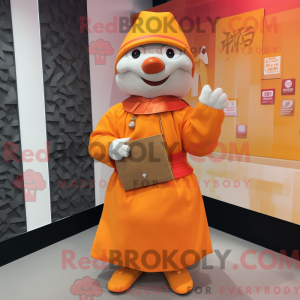 Mandarin Maskottchen Kostüm...