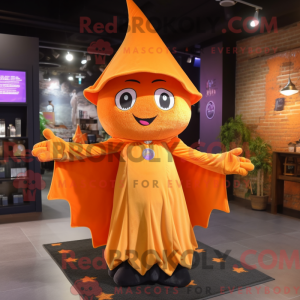 Mascotte de sorcière orange...