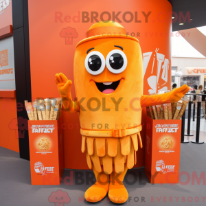 Orange French Fries mascot...