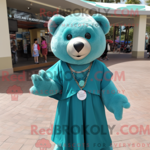 Postava maskota Teal Bear...