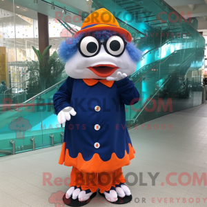 Navy Clown Fish mascot...