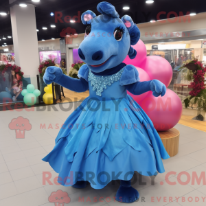 Blauer Tapir Maskottchen...