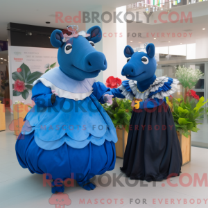 Blue Tapir mascot costume...
