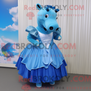 Blue Tapir mascot costume...