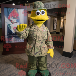 Yellow Green Beret mascot...