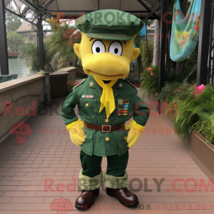 Yellow Green Beret mascot...