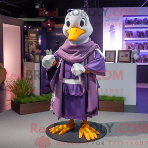Purple Geese mascot costume...