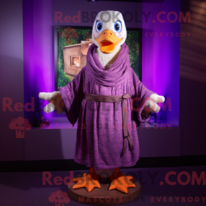 Purple Geese mascot costume...