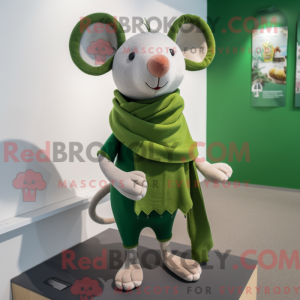 Groene muis mascottekostuum...