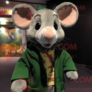 Grøn mus maskot kostume...