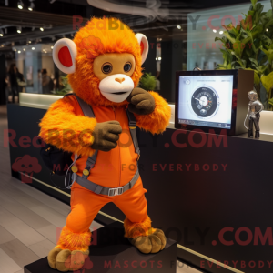 Orange Monkey maskot...
