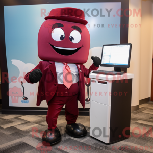 Maroon Computer mascot...