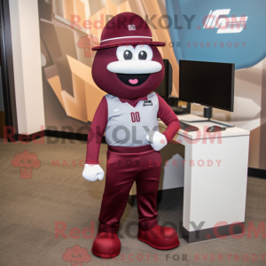 Maroon Computer mascot...