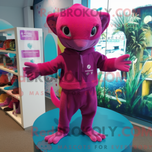 Magenta Chupacabra mascot...