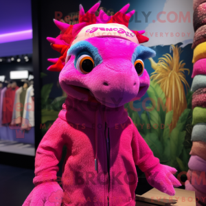 Magenta Chupacabra mascot...