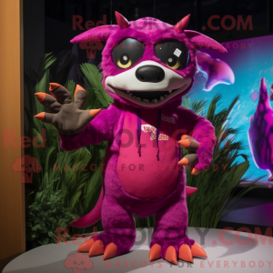 Magenta Chupacabra maskot...