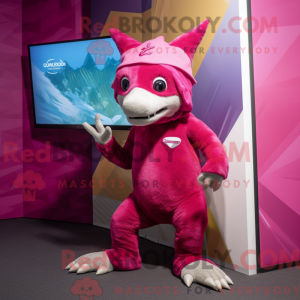 Costume de mascotte Magenta...