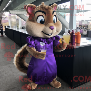 Purple Chipmunk mascot...