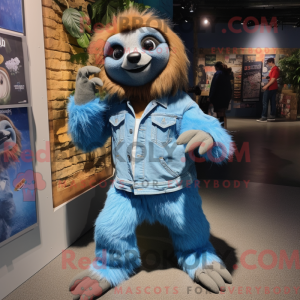 Blue Sloth maskot kostume...