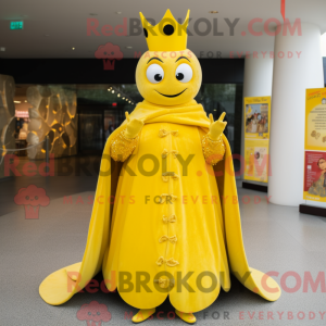 Yellow Queen mascot costume...
