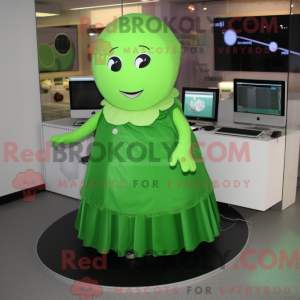 Green Computer mascot...