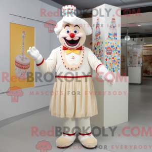 Cream Clown mascot costume...
