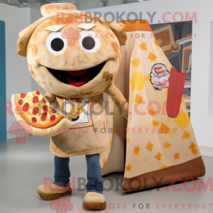Tan Pizza Slice mascot...