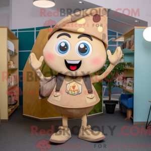 Tan Pizza Slice maskot...