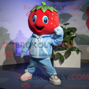 Sky Blue Strawberry maskot...